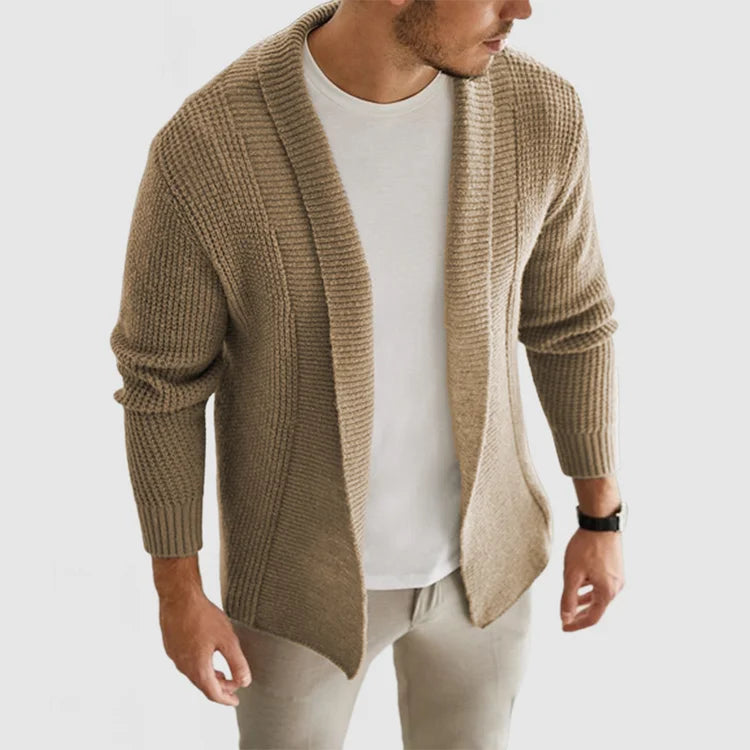 Alexander - Klassiek Casual Kasjmier Gebreid Vest met Lange Mouwen