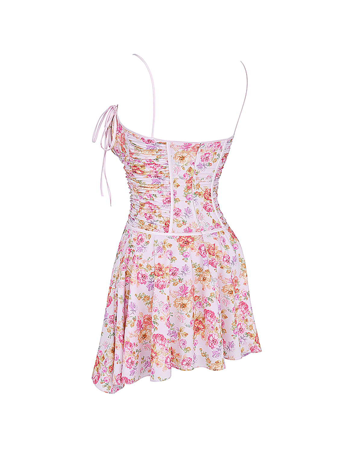 Khendra - Spaghetti Bloemen Mini Jurk