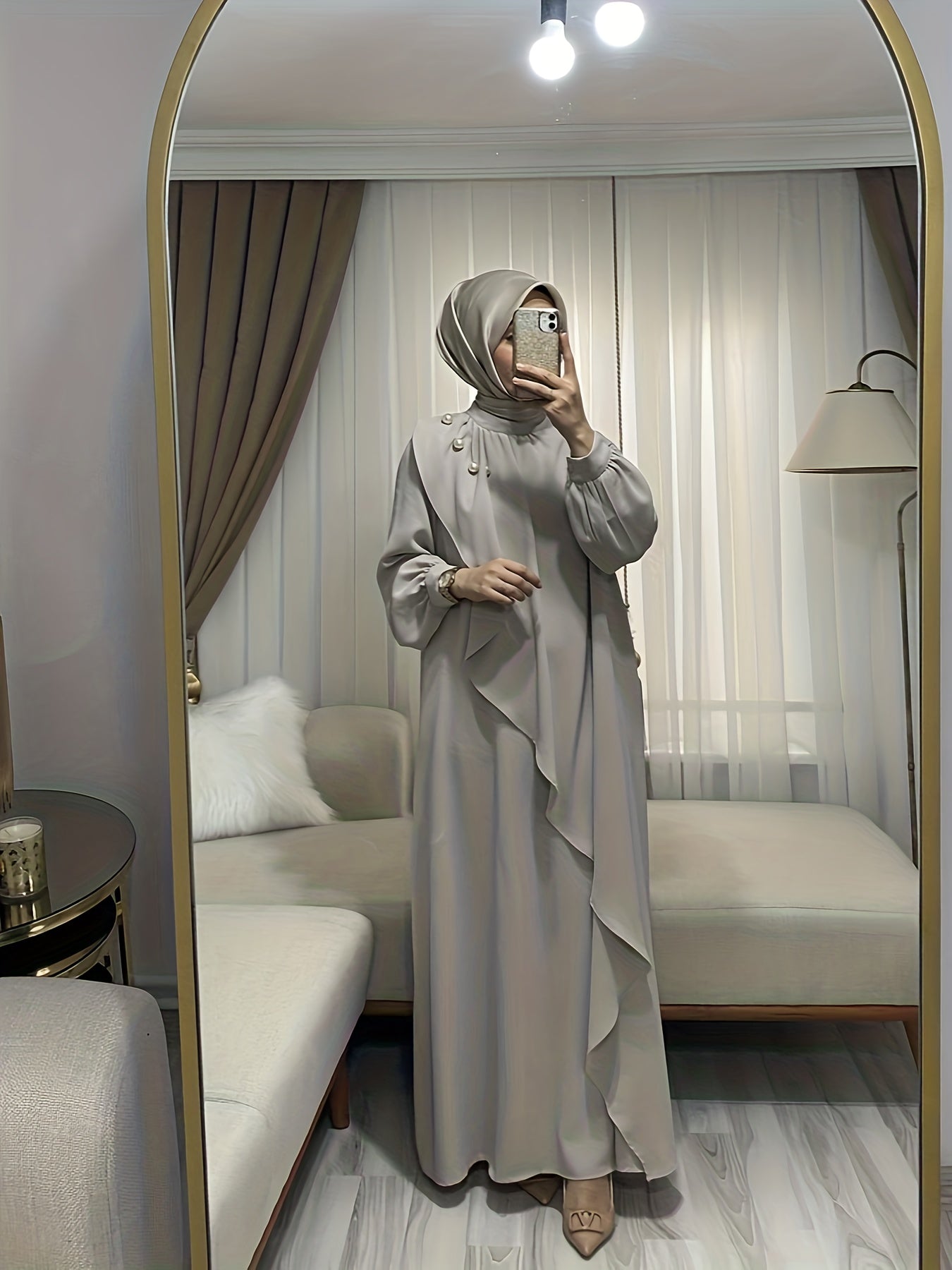 Sofia - Elegante Maxi Abaya met Ruches