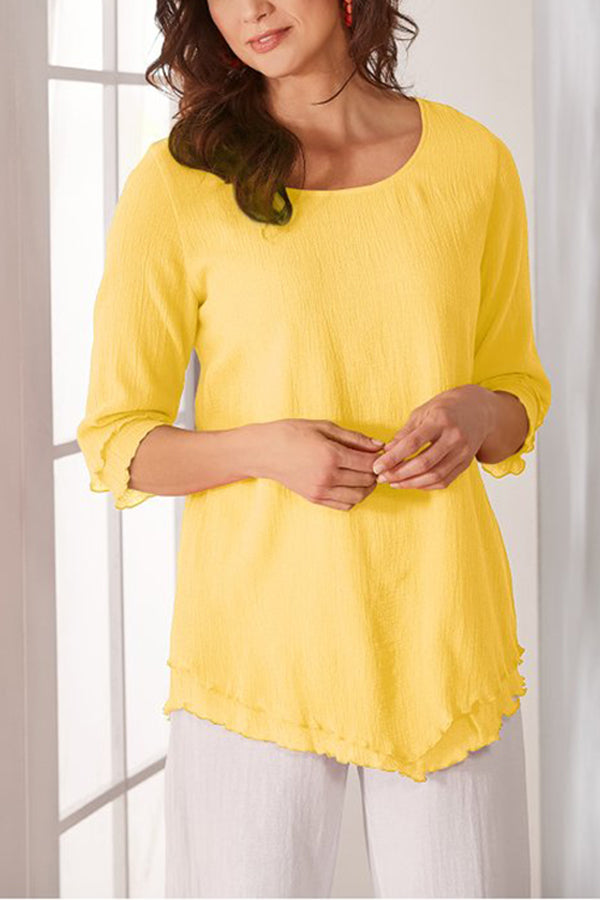 Marieke - Luchtige Chiffon Blouse met Laagjes