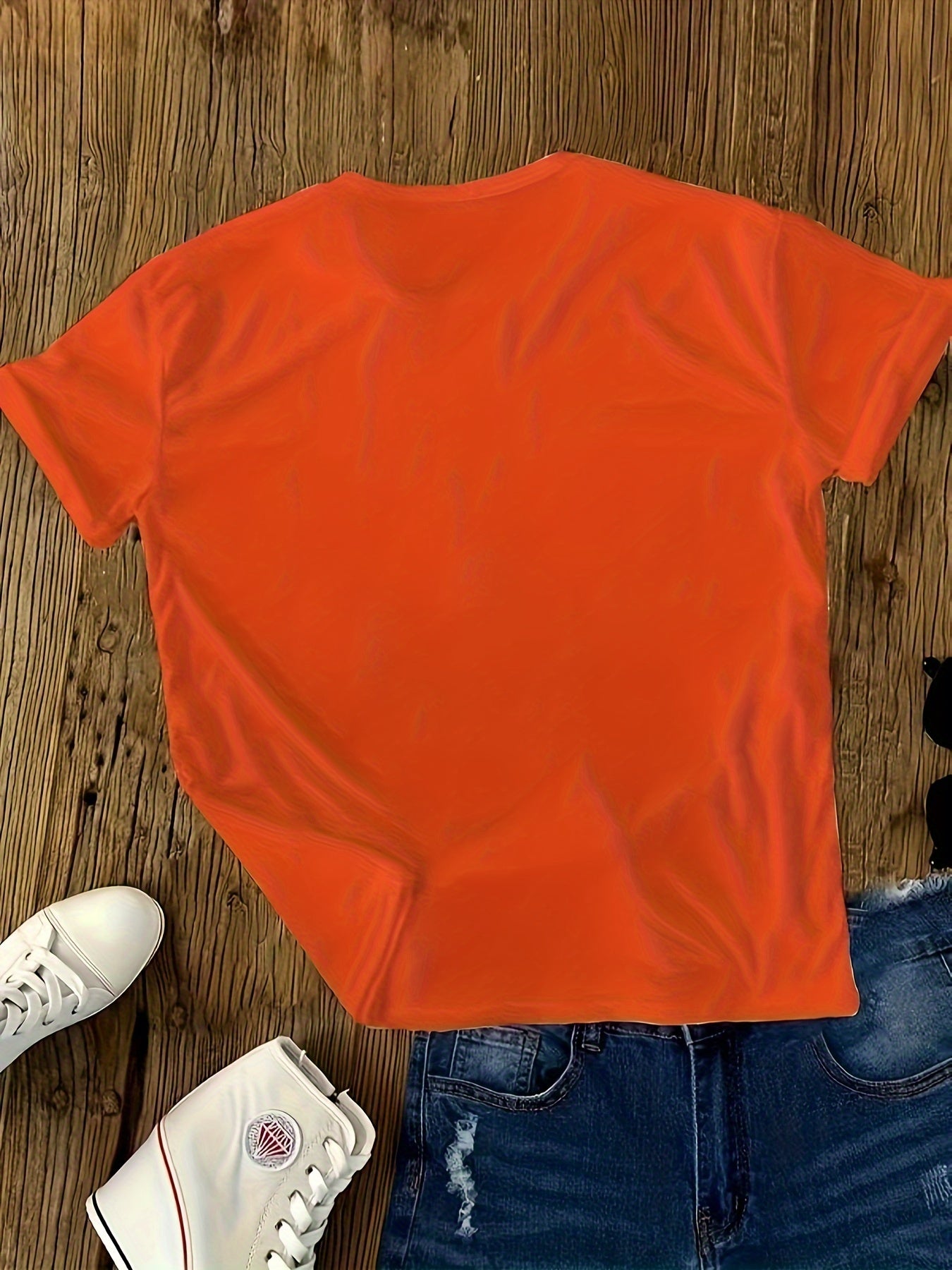 Mila - Oranje Basic Zomer T-shirt