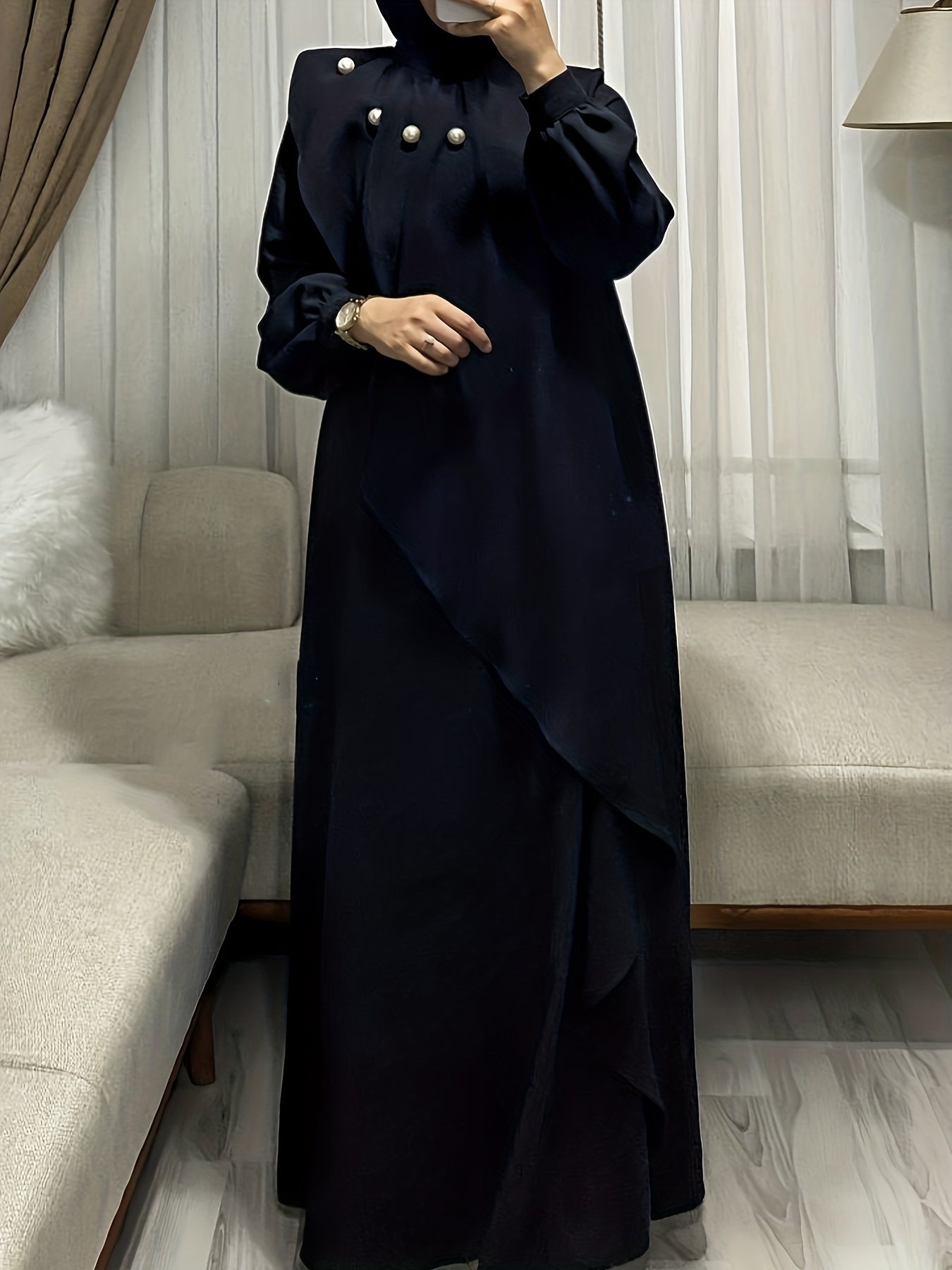 Sofia - Elegante Maxi Abaya met Ruches