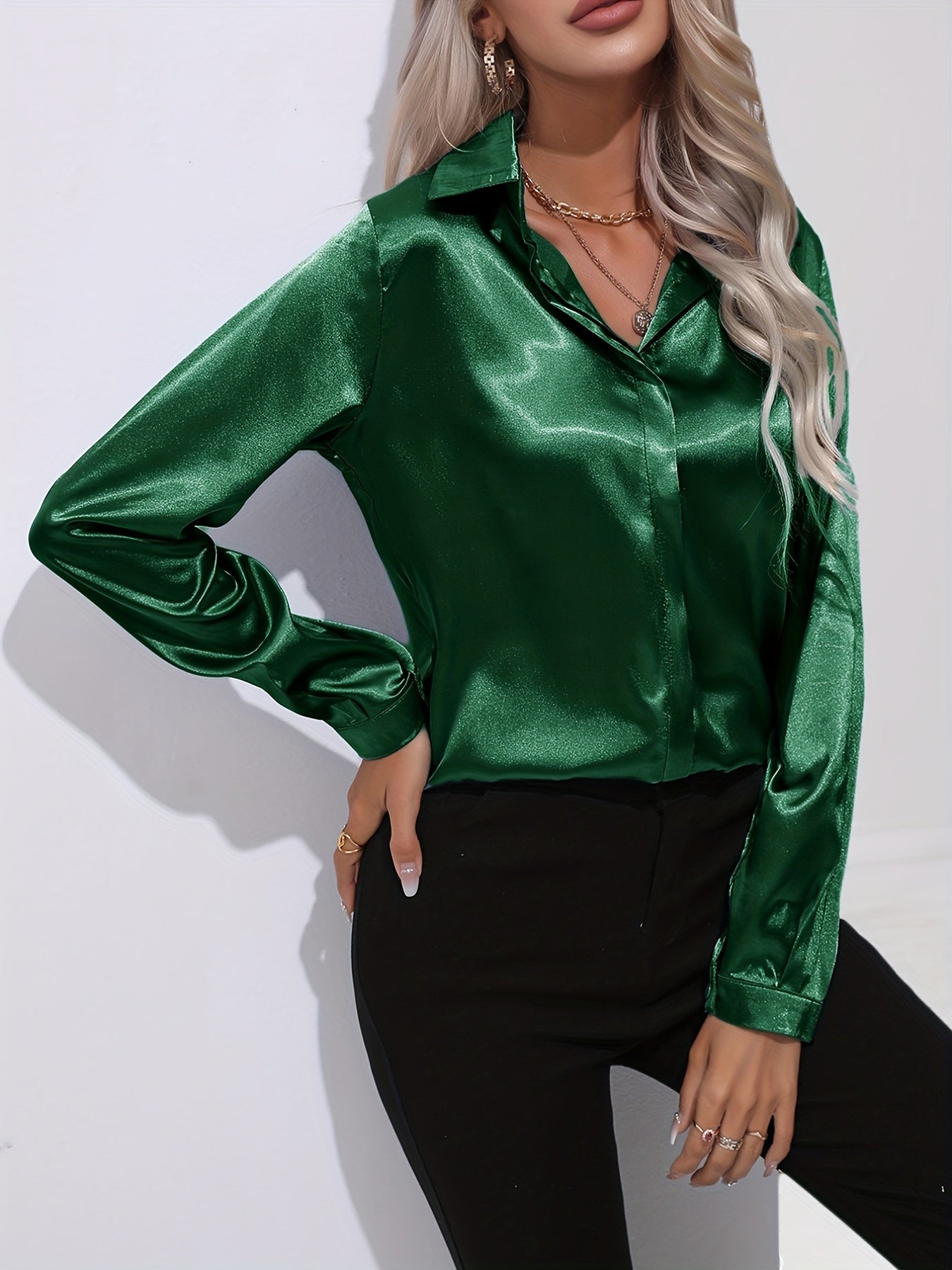 Sophie - Elegante Satijnen Blouse