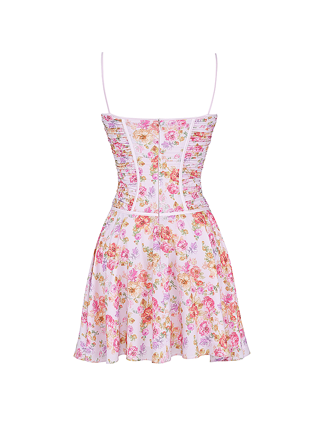 Khendra - Spaghetti Bloemen Mini Jurk