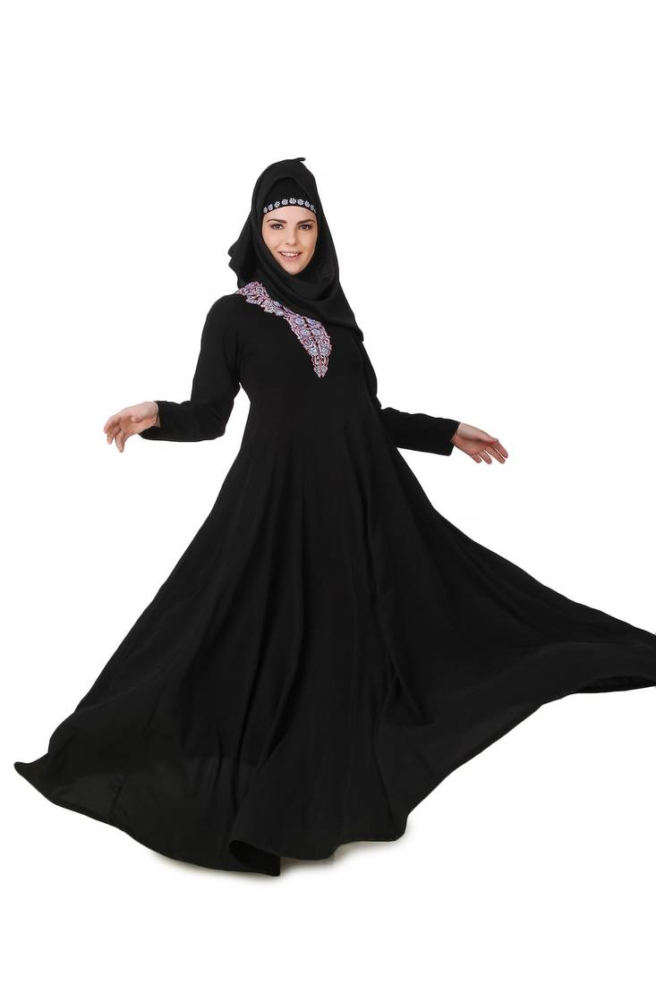 Sofia - Elegante Zwarte Abaya met Hijab