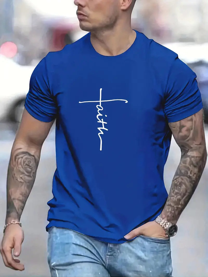 Jerome - Casual T-shirt met Faith Print