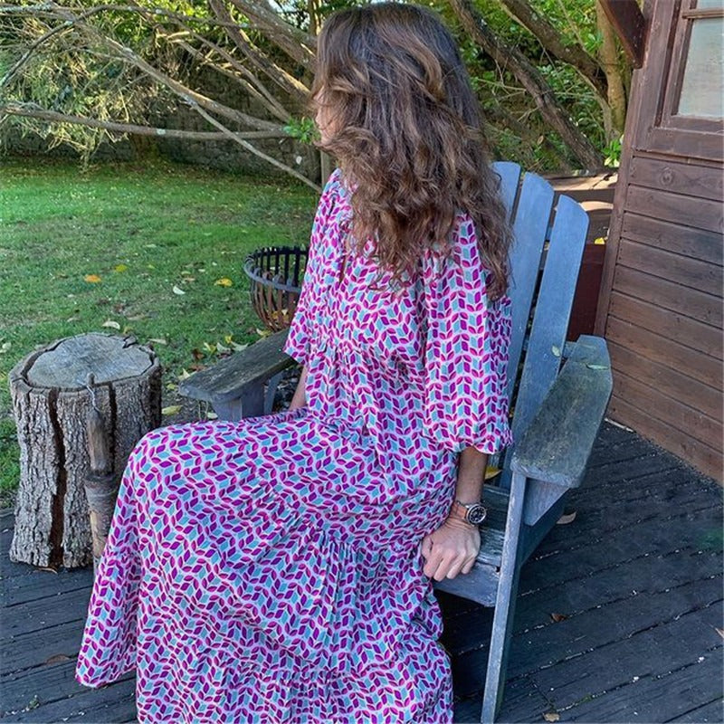 Sofia - Zomerse Boho Maxi-Jurk