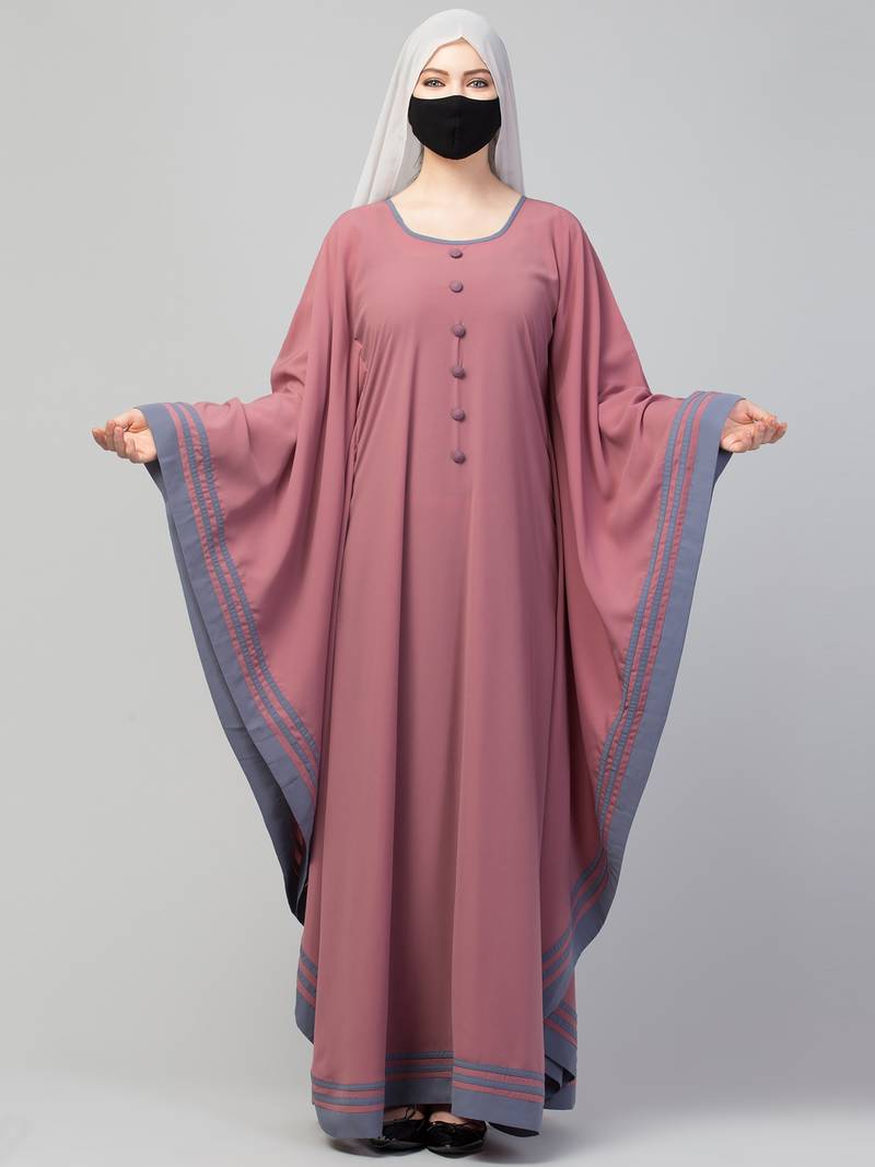 Cornelia - Elegante Kaftan Abaya met Contraststrepen