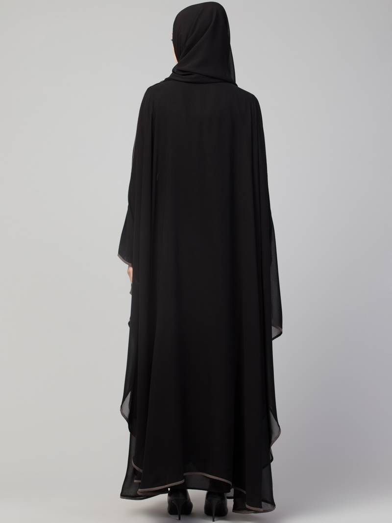 Farah - Stijlvolle Gelaagde Designer Abaya Kaftan