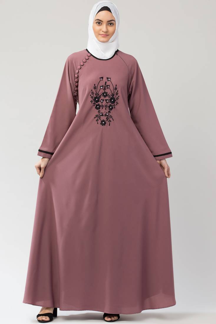 Amina - Geborduurde Abaya met Hijab