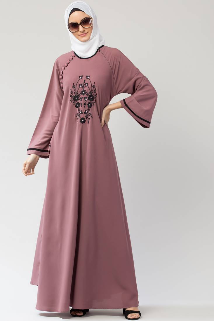 Amina - Geborduurde Abaya met Hijab