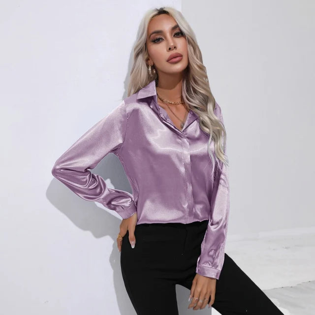 Arabella - Elegant Blouse met Subtiele Glans