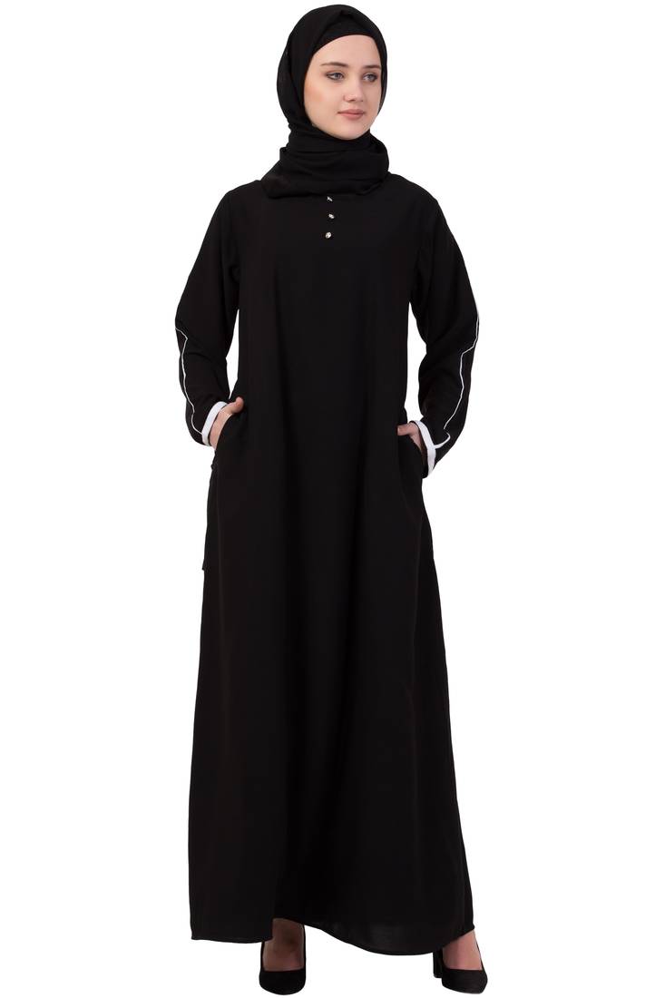 Aisha - Elegante Grijze Abaya