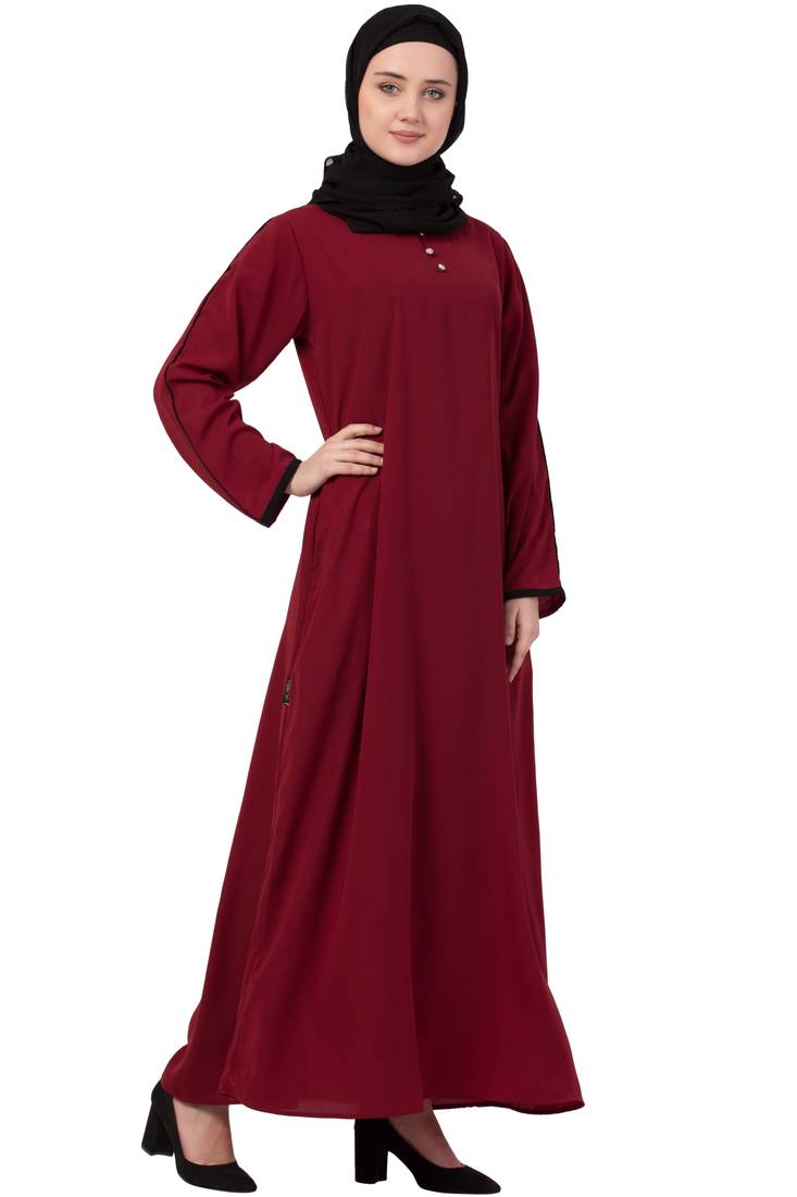 Aisha - Elegante Grijze Abaya