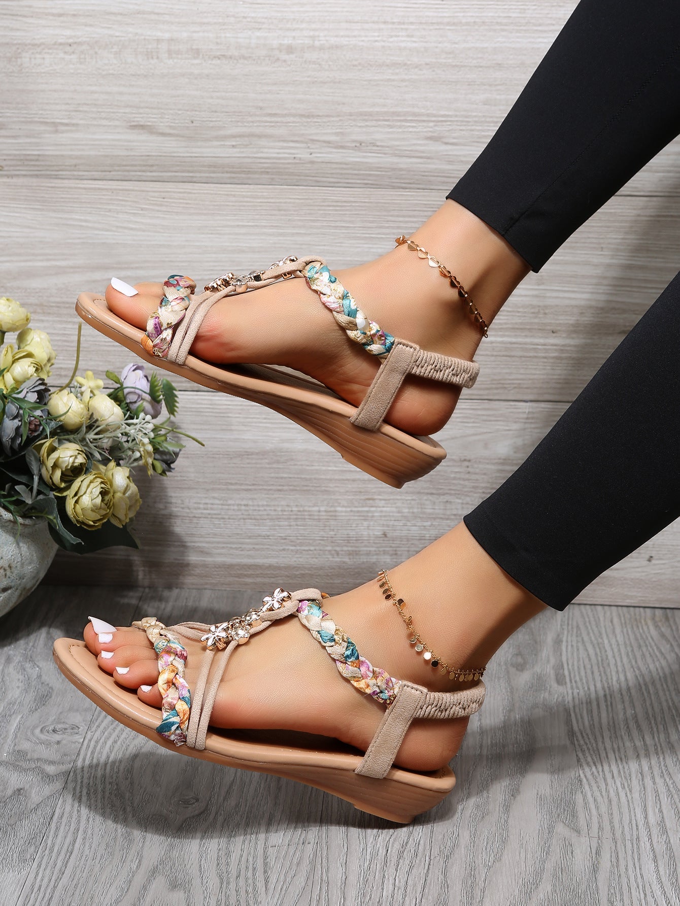 Olivia - Stijlvolle Open Teen Sandalen met Bloemen