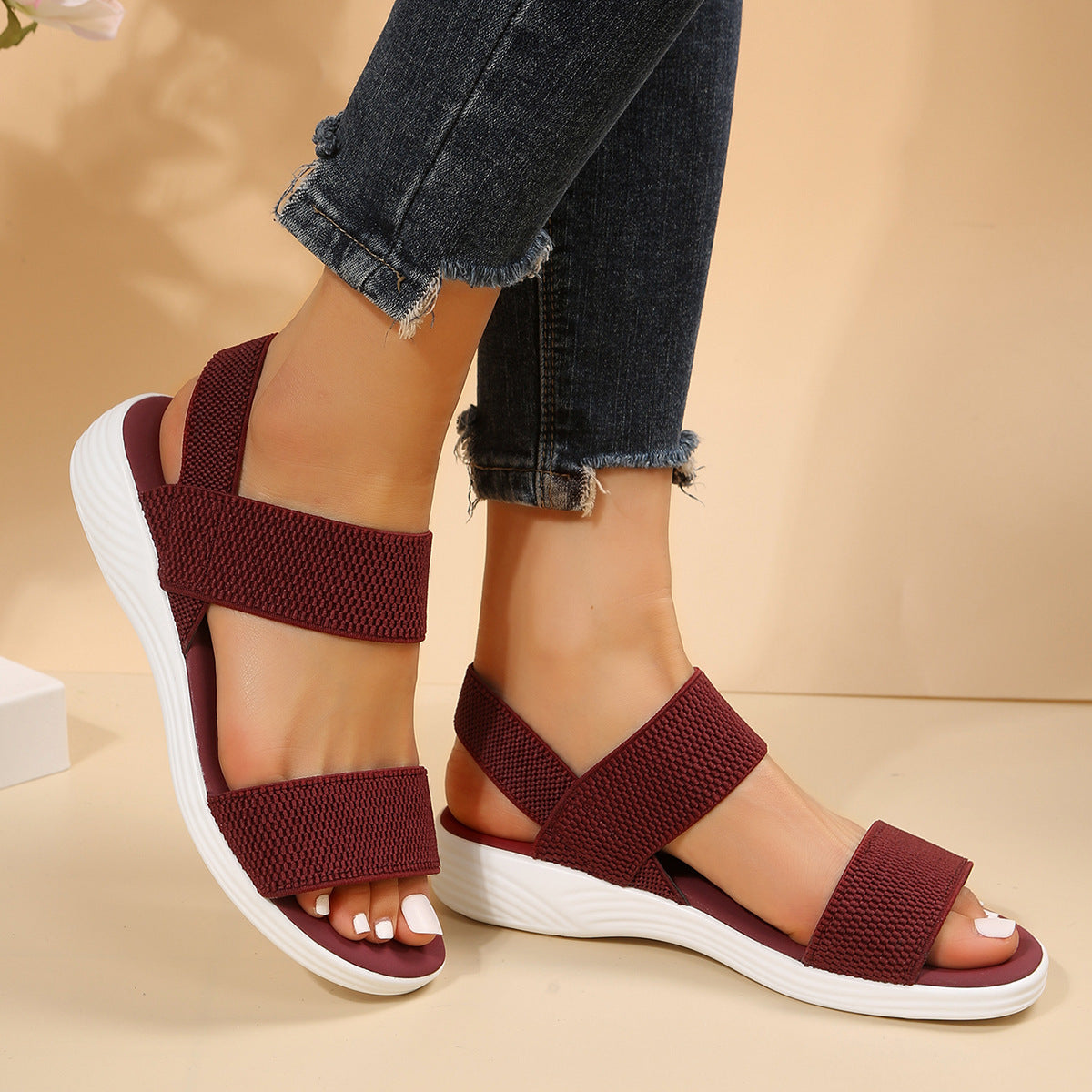 Tessa - Comfortabele Lage Wedge Sandalen