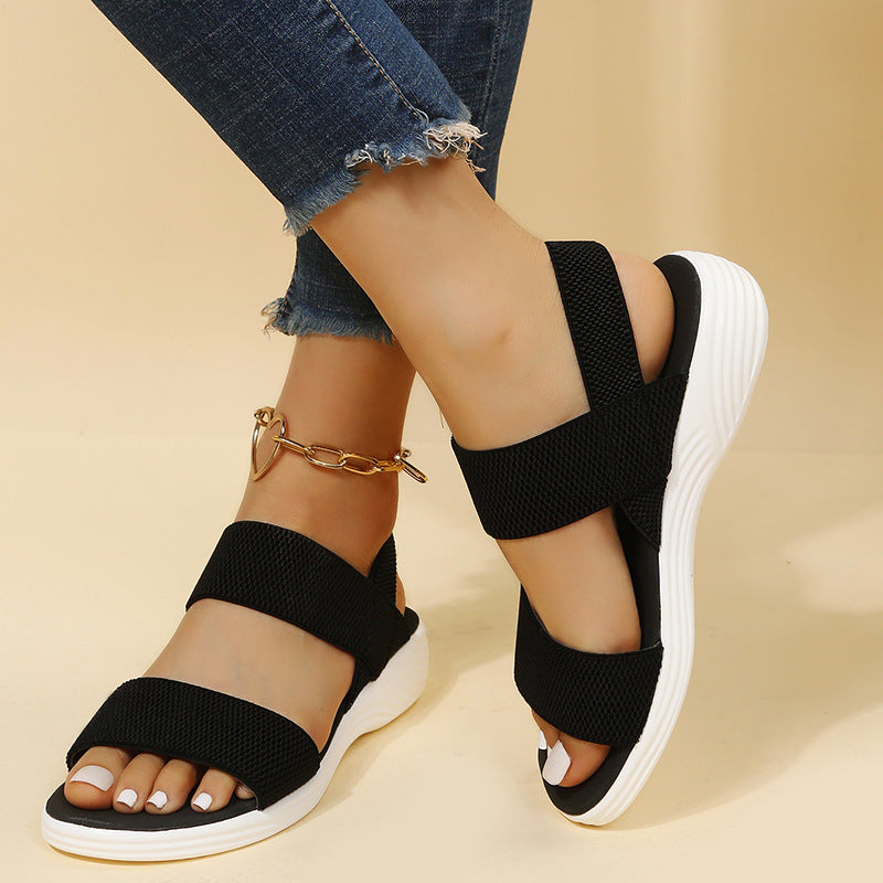 Tessa - Comfortabele Lage Wedge Sandalen