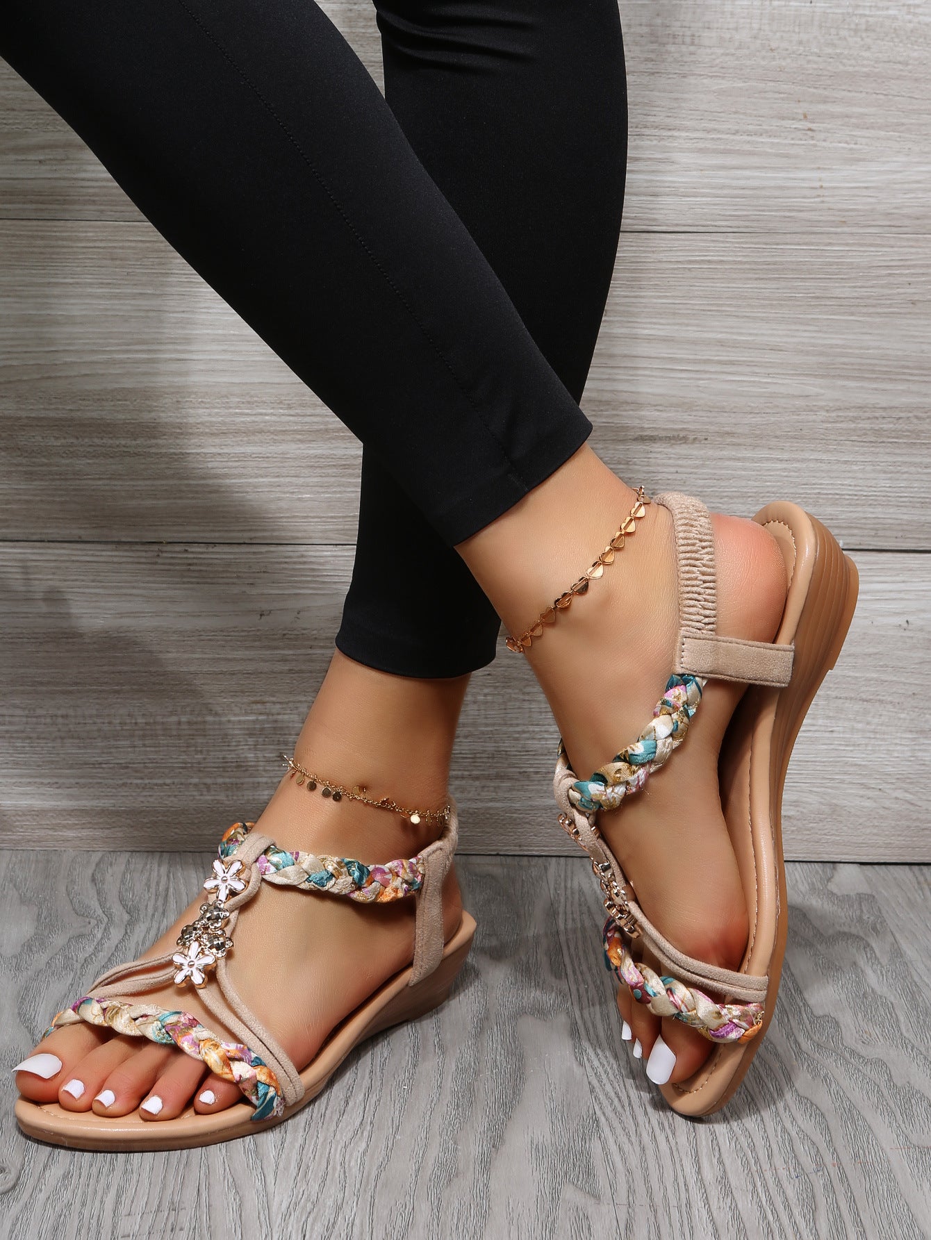 Olivia - Stijlvolle Open Teen Sandalen met Bloemen