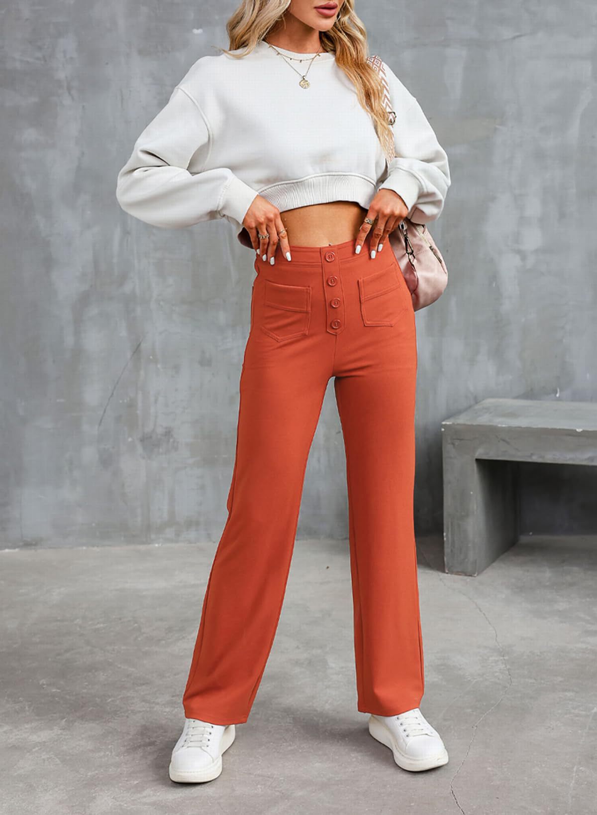 Lisa - High-Waisted Elastische Casual Broek