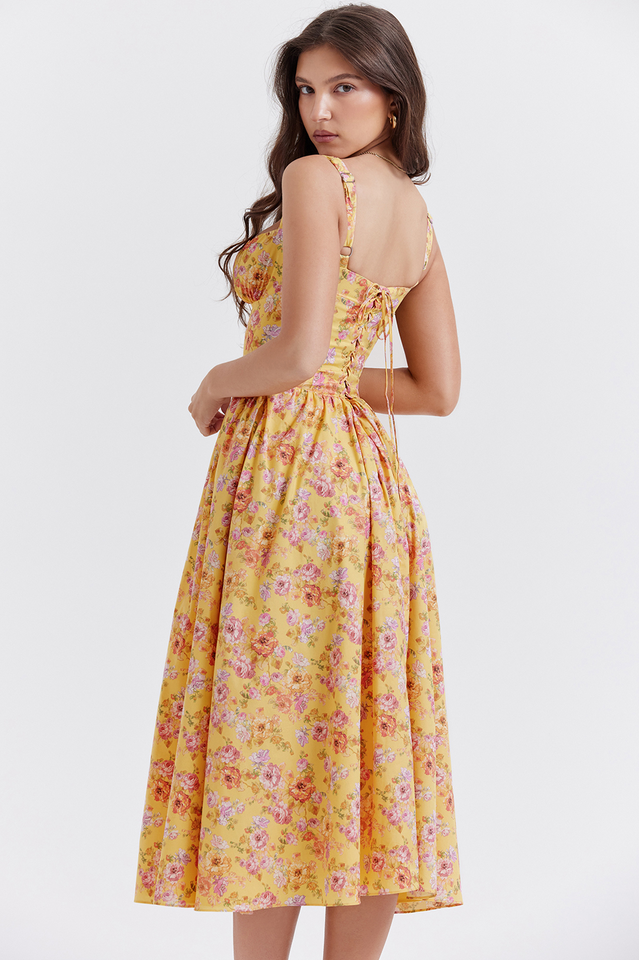 Yvette - Bloemenprint Midi Jurk