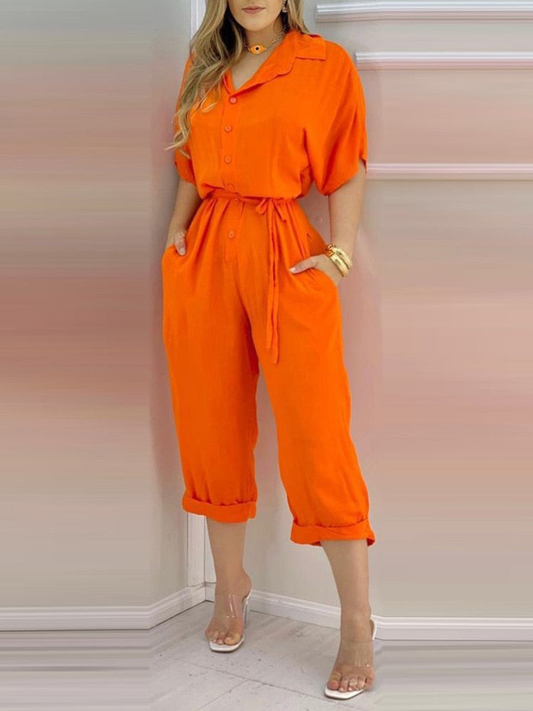 Emma - Oranje Jumpsuit