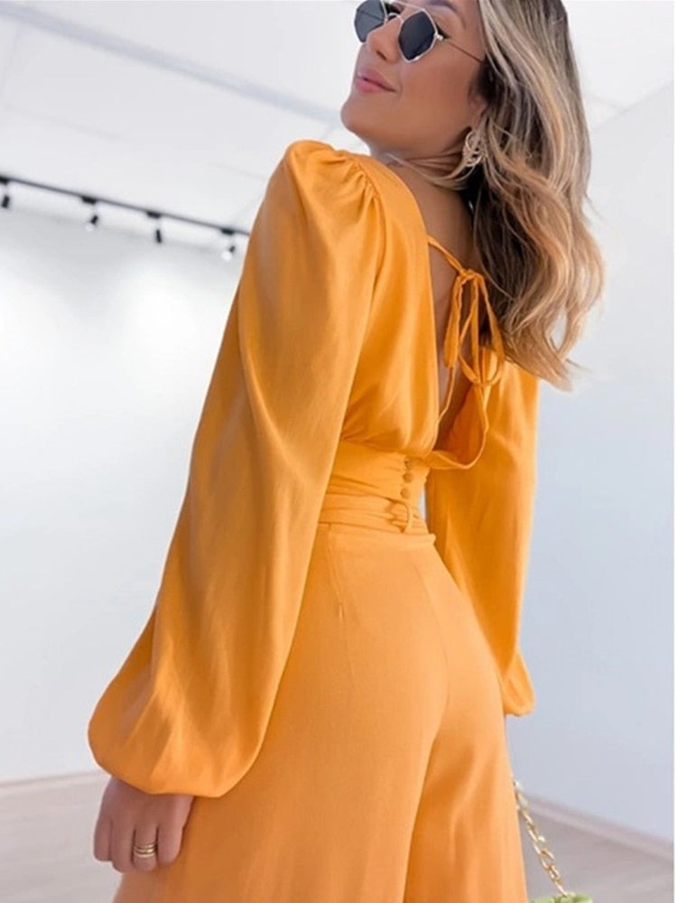 Emma - Oranje Two-Piece Set