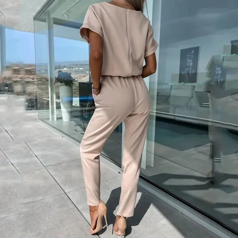 Sofia - Stijlvolle Jumpsuit met Korte Mouwen