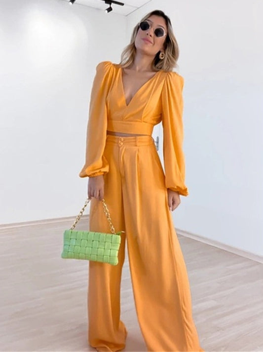 Emma - Oranje Two-Piece Set