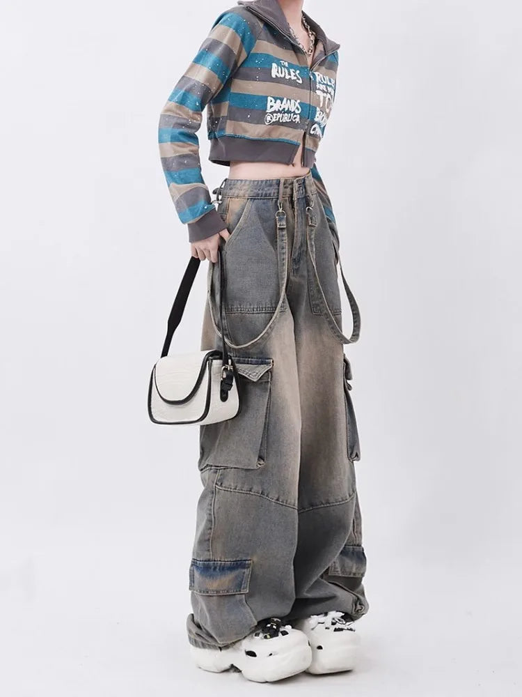 Faye - Retro Jeans Wijde Oversized Broek