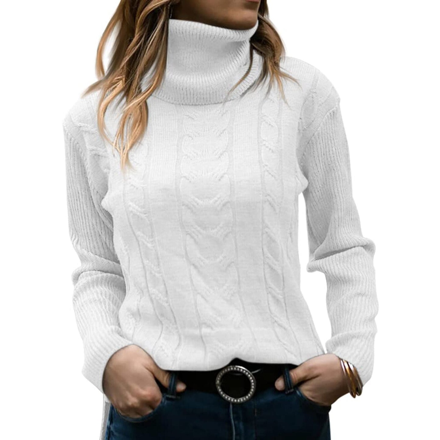 Chic Collar Knit | Warme Coltrui Dames