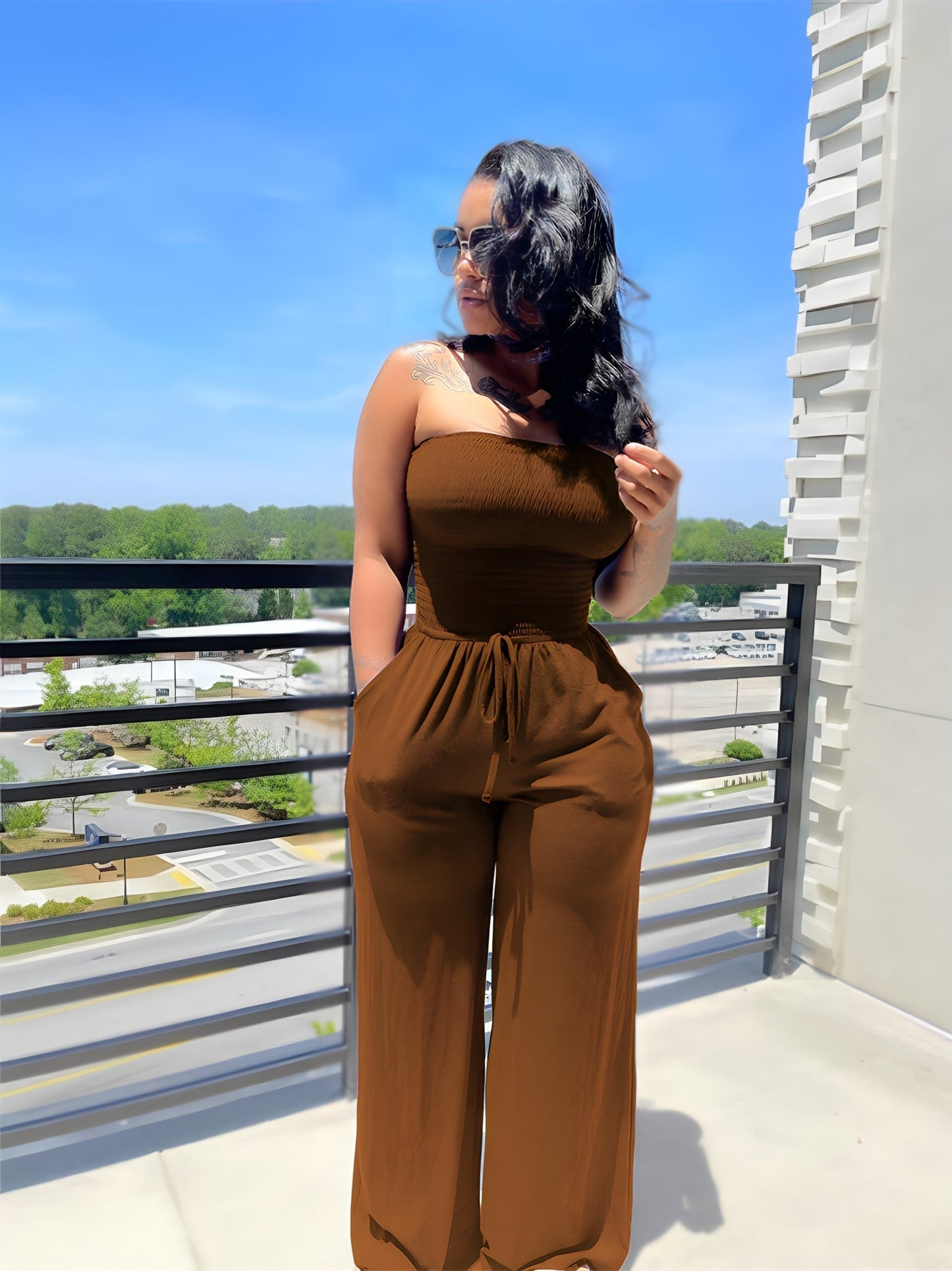 Emma - Elegante Schouderloze Jumpsuit