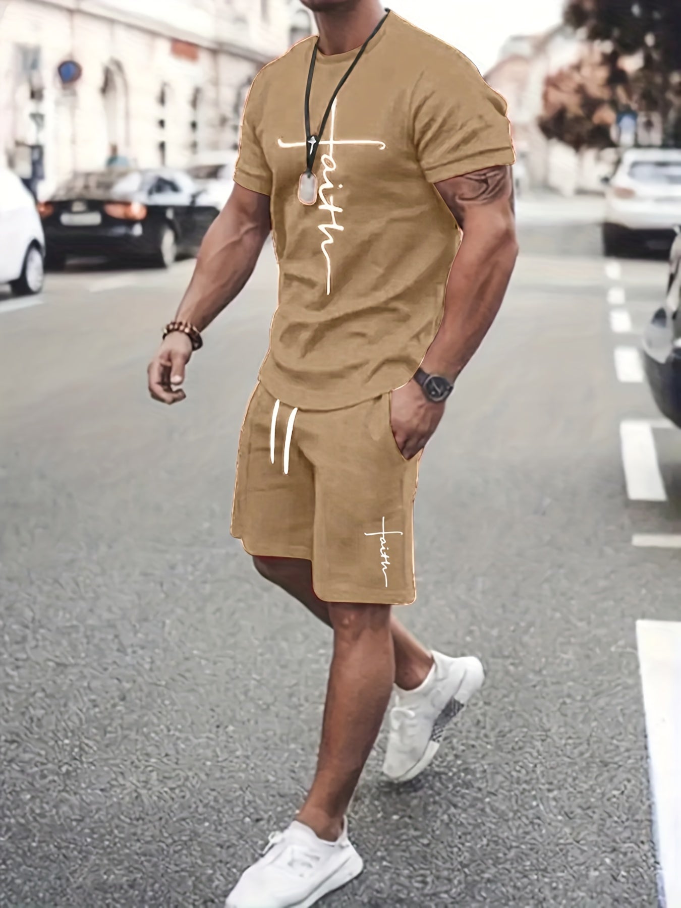 Marco - Zomerse Lounge Set: Casual T-Shirt & Shorts