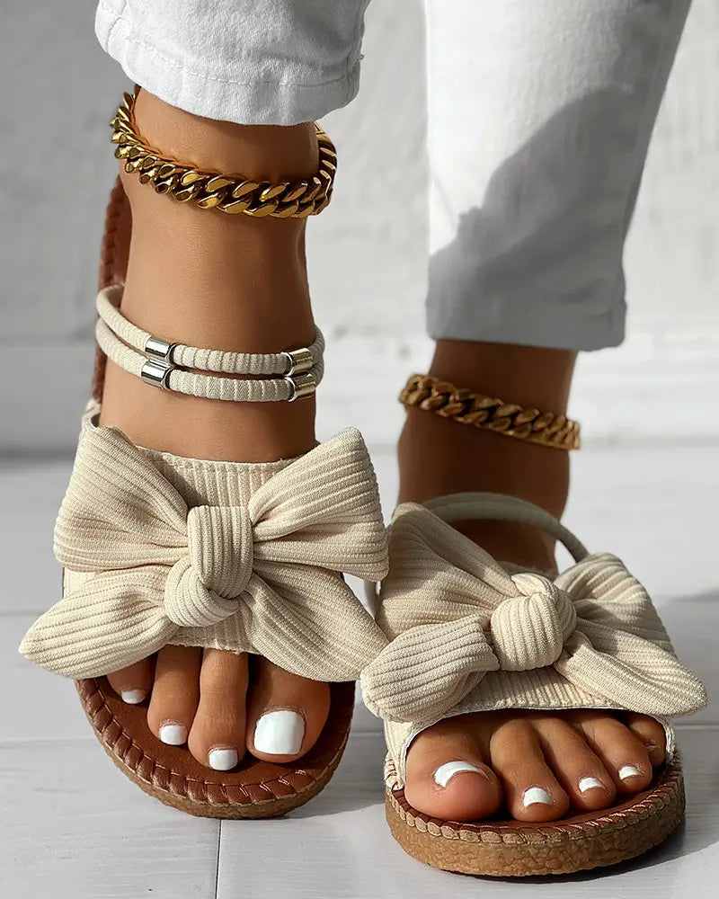 Emily - Peep-toe Sandalen met Strik