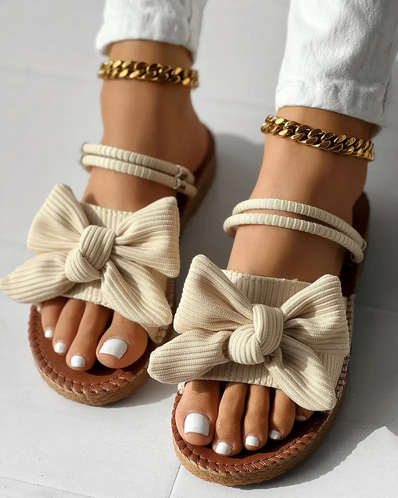 Emily - Peep-toe Sandalen met Strik