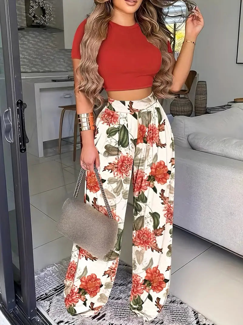 Julia - Boho Zomer Set met Wijde Broek