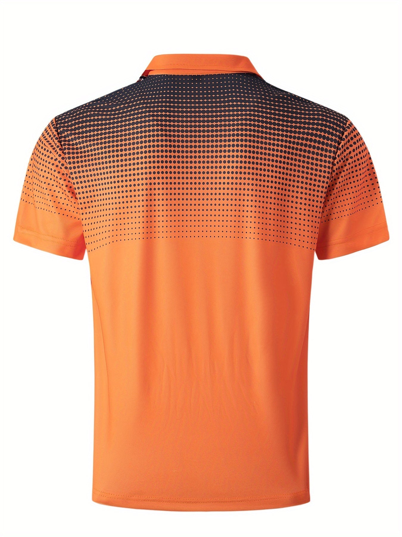 Lucas - Oranje Mesh Print Overhemd