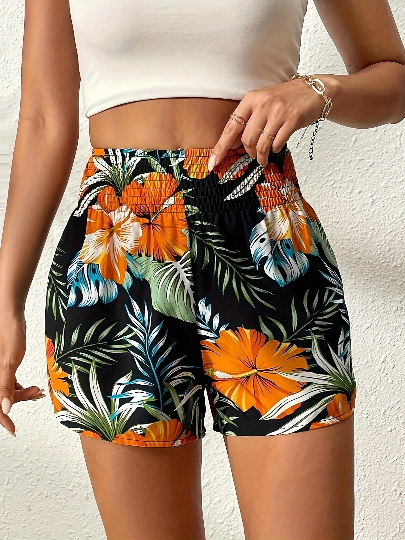 Sofia - Zomerse Tropische Print Shorts