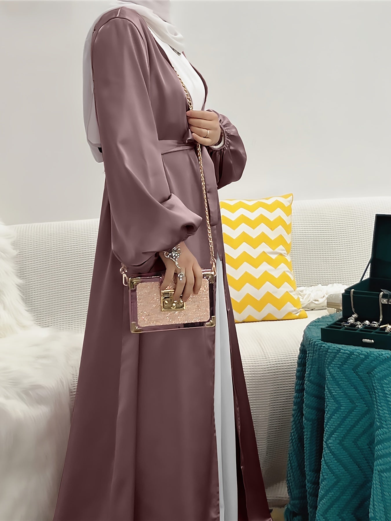 Eva - Elegante Abaya Jurk met Riem