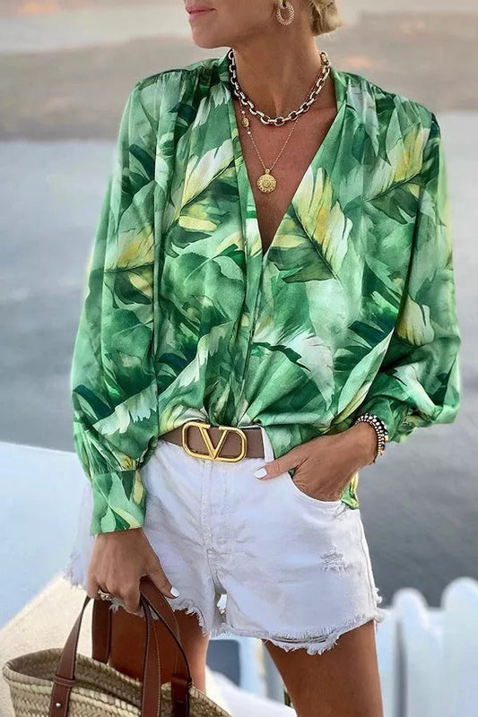 Sophia - Jungle Print Blouse