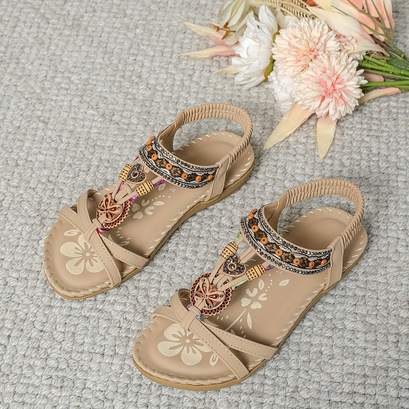 Sophie - Zomerse Strassvlinder Sandalen