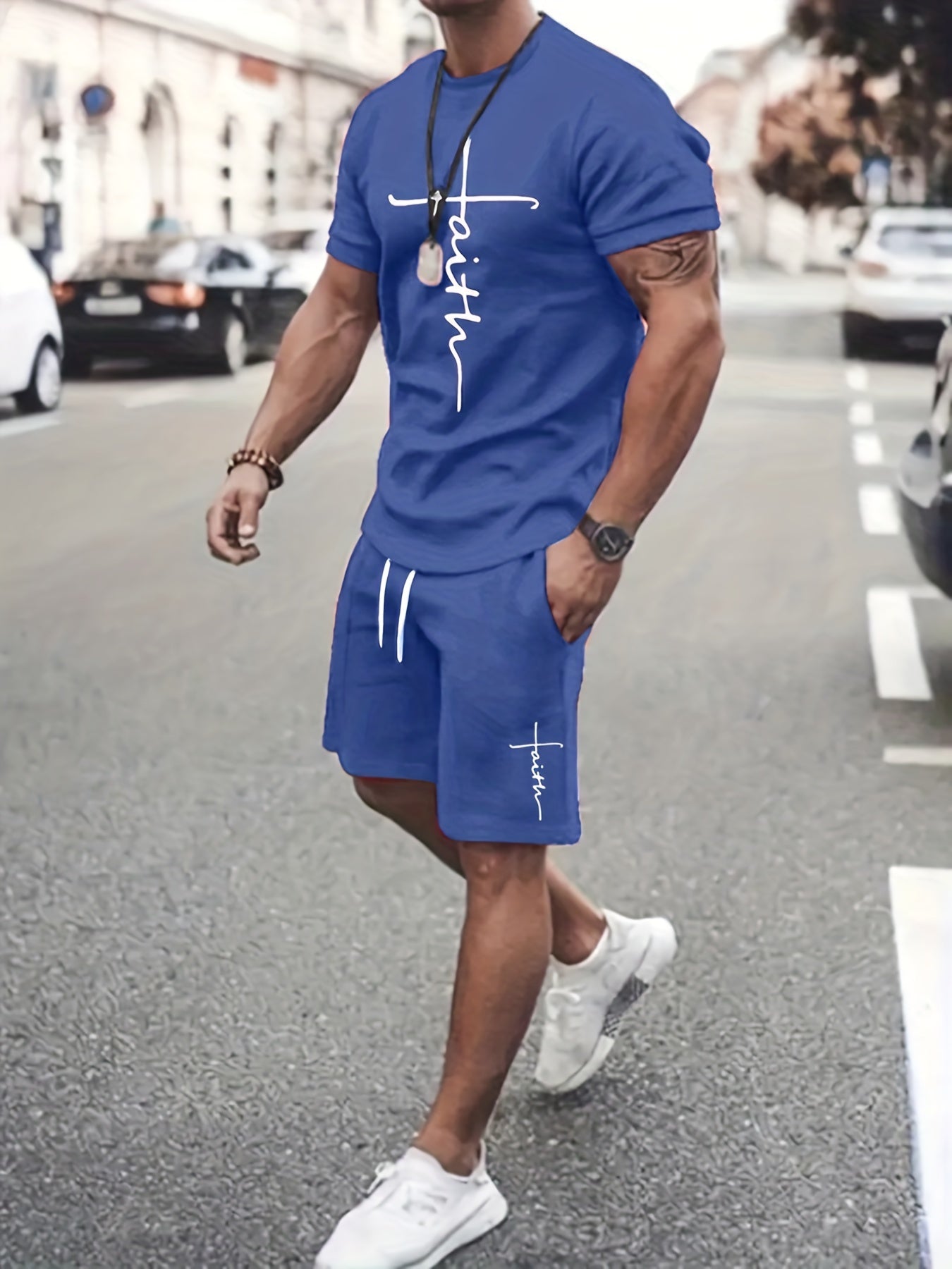 Marco - Zomerse Lounge Set: Casual T-Shirt & Shorts