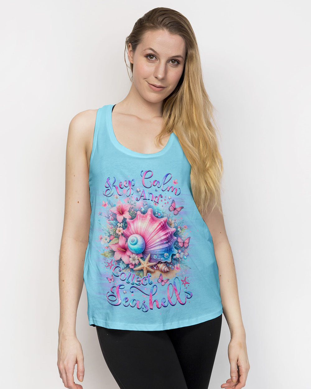 Maya - T-shirt met opdruk Keep Calm and Collect Seashells