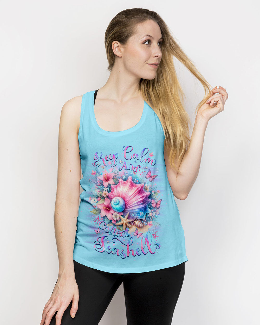 Maya - T-shirt met opdruk Keep Calm and Collect Seashells