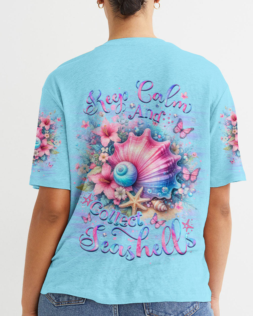 Maya - T-shirt met opdruk Keep Calm and Collect Seashells