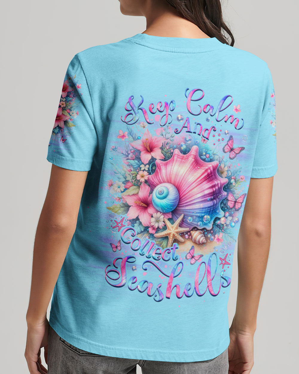 Maya - T-shirt met opdruk Keep Calm and Collect Seashells