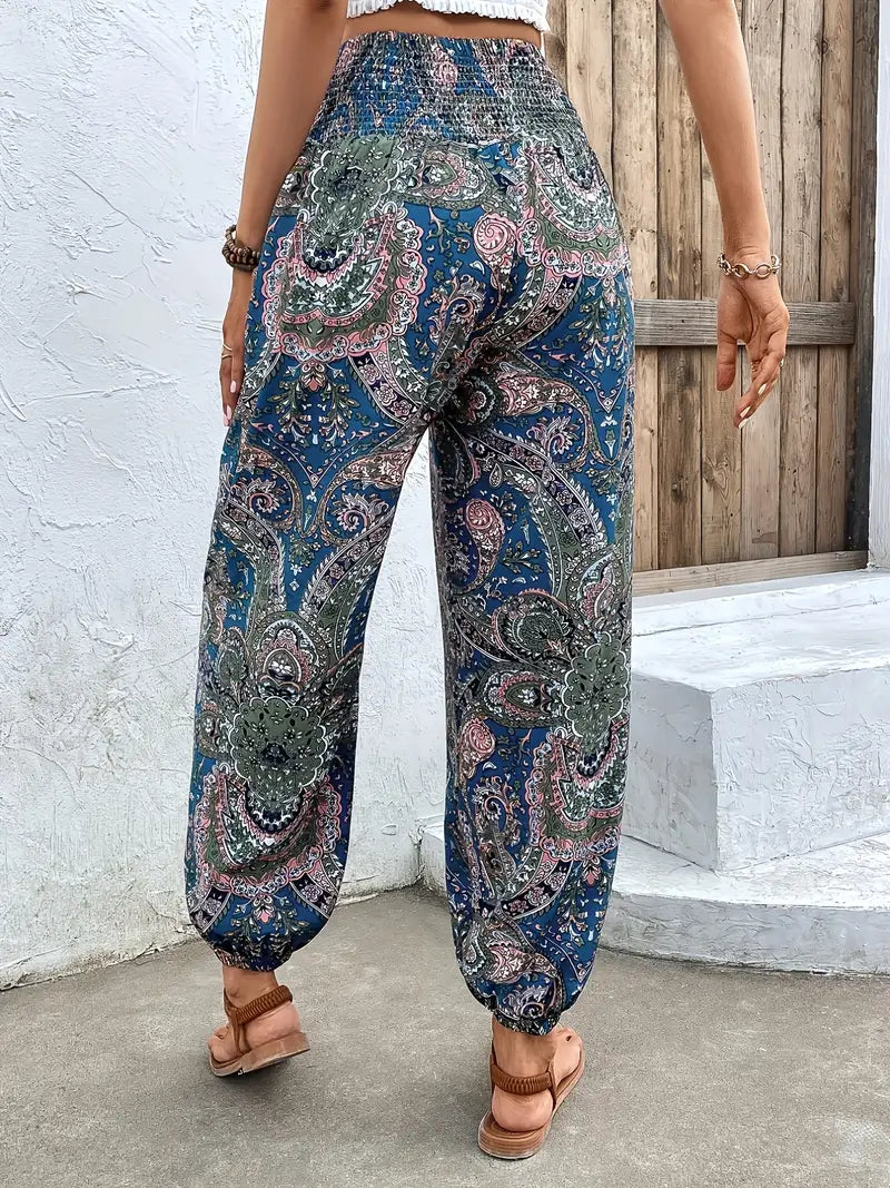 Leona - Boho Broek met Etnische Print