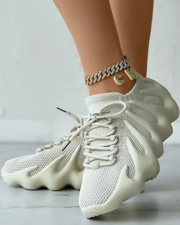 Elena - Vetersluiting Platform Sneakers