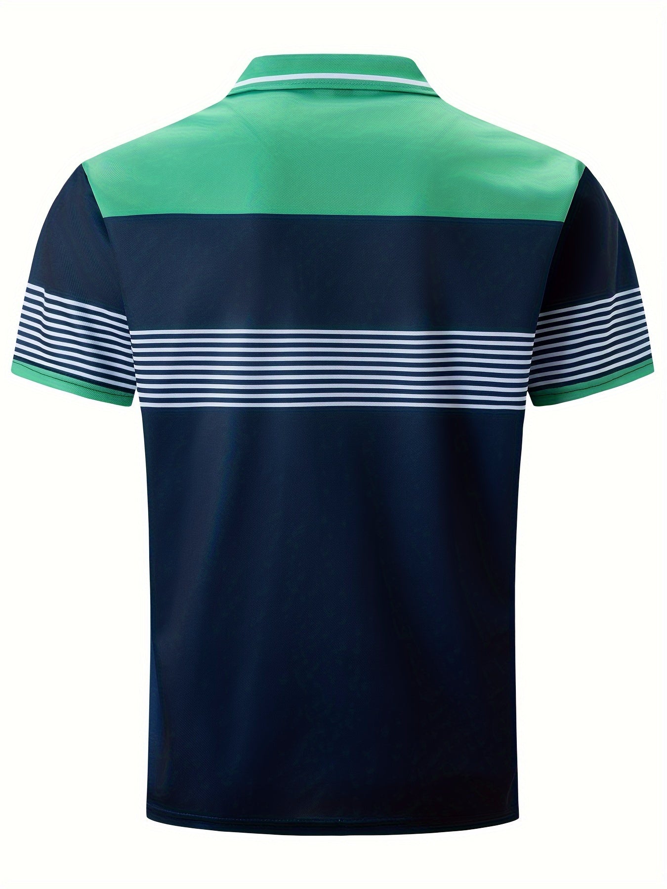 Steven - Ademend Regular Fit Color Block Golf Shirt