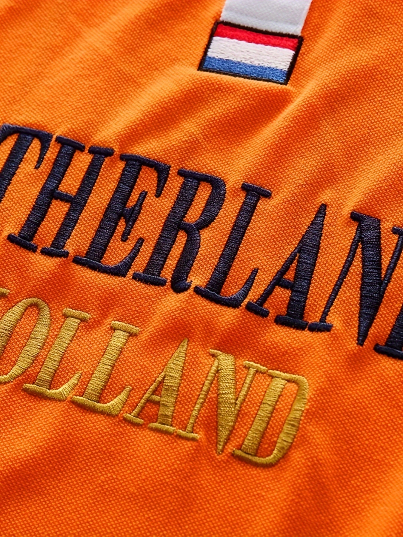 Lucas - Oranje Golfshirt met Nederlandse Print