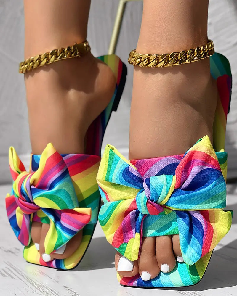 Aurora - Regenboog Strand Slippers